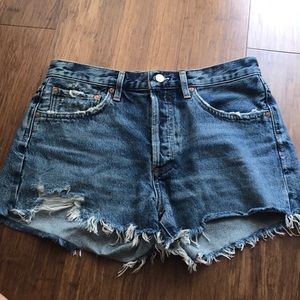 Agolde Parker vintage denim cutoff shorts